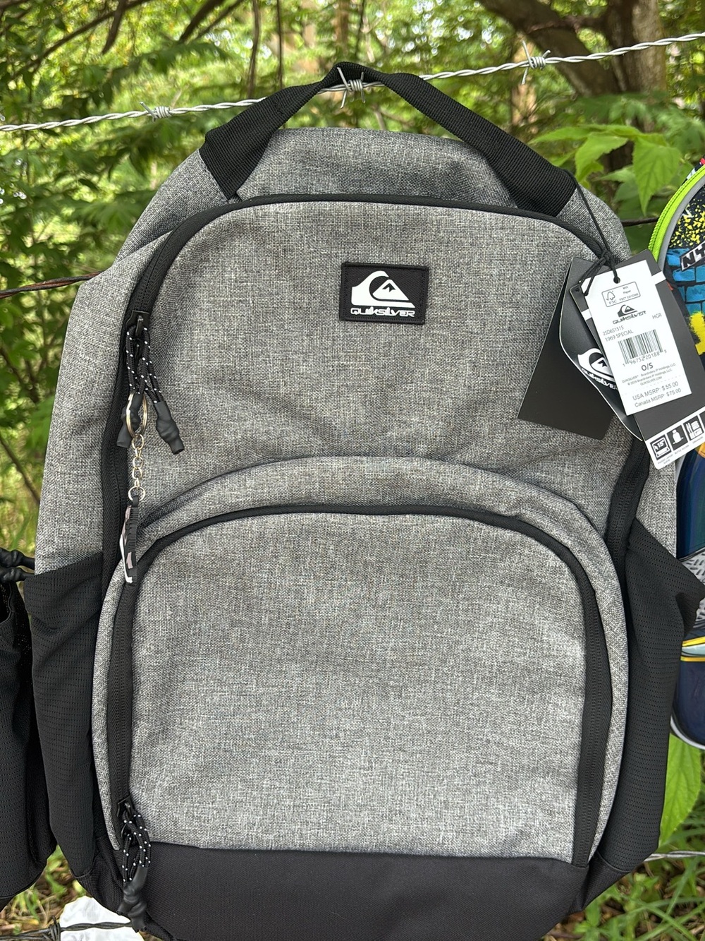 Quiksilver Gray & Black Everyday Laptop Backpack